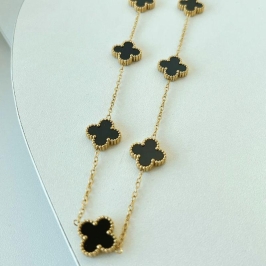 Choker Trevo Inspiração - Aço inox com banho de Ouro