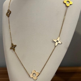 Colar Trevo Inspiração - Aço Inox com banho de Ouro