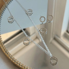 Conjunto de Círculos Vazados - Aço inox