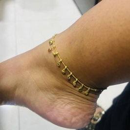 Tornozeleira Pingente de coração