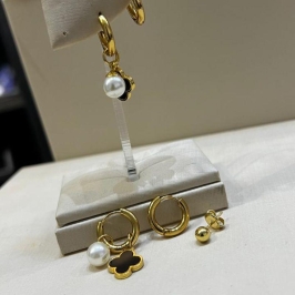 Trio de Argolas - Aço Inox com banho de Ouro