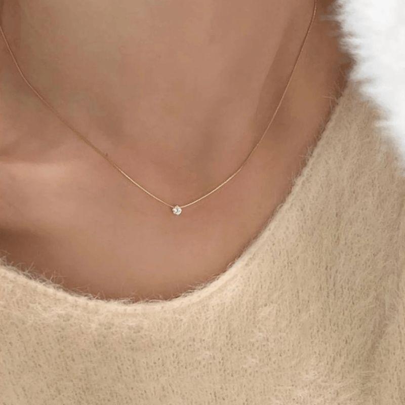 Colar Ponto de Luz Mini - Aço com banho de Ouro