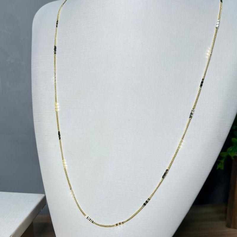 Colar longo 80cm fio trabalhado