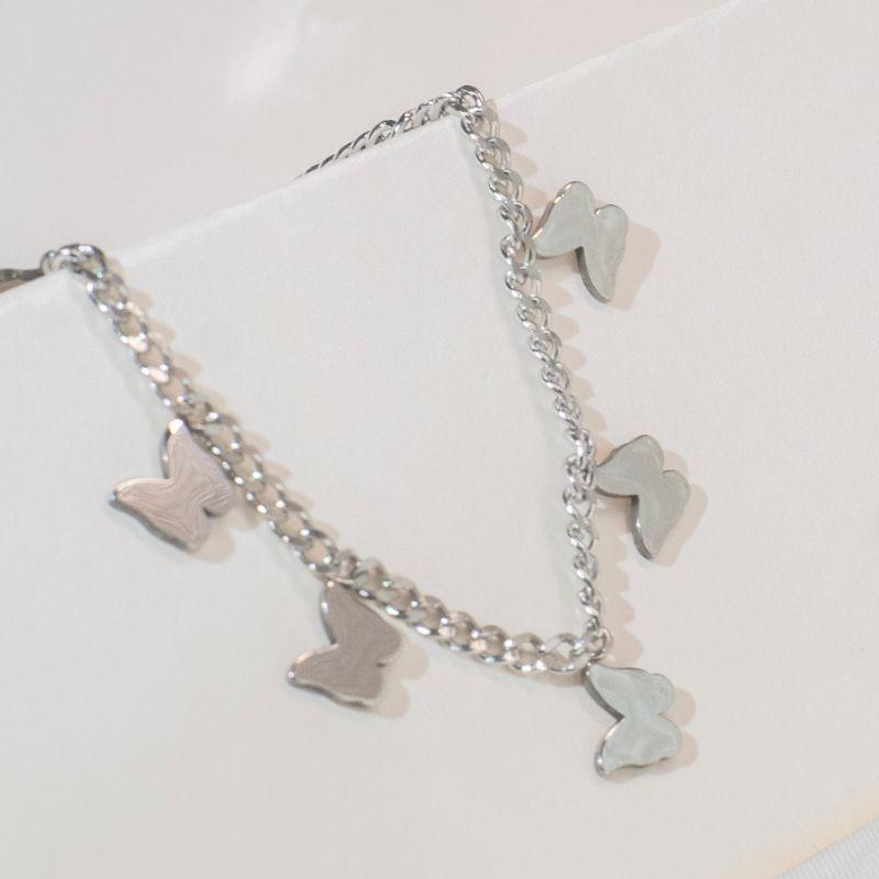 Pulseira Borboletas - Aço Inox