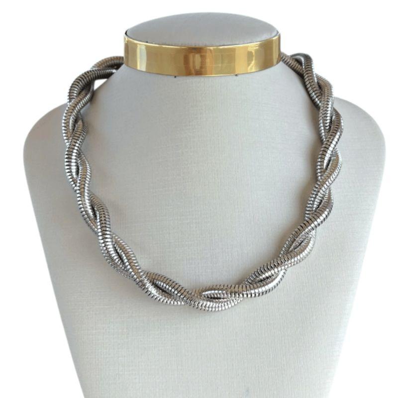 Colar Malha Torcida - Aço inox