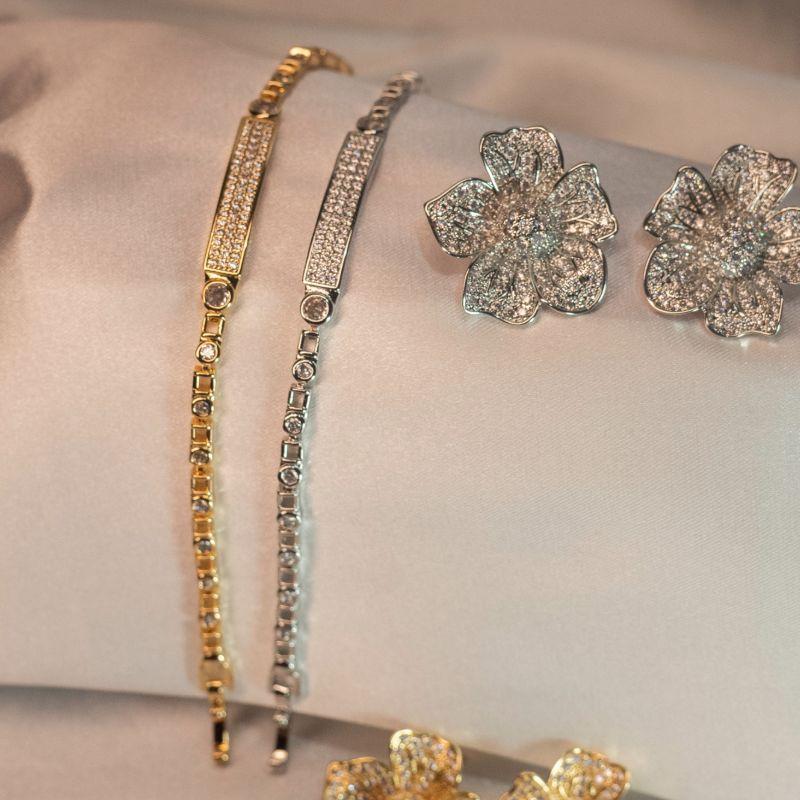 Pulseira de Chapinha cravejada